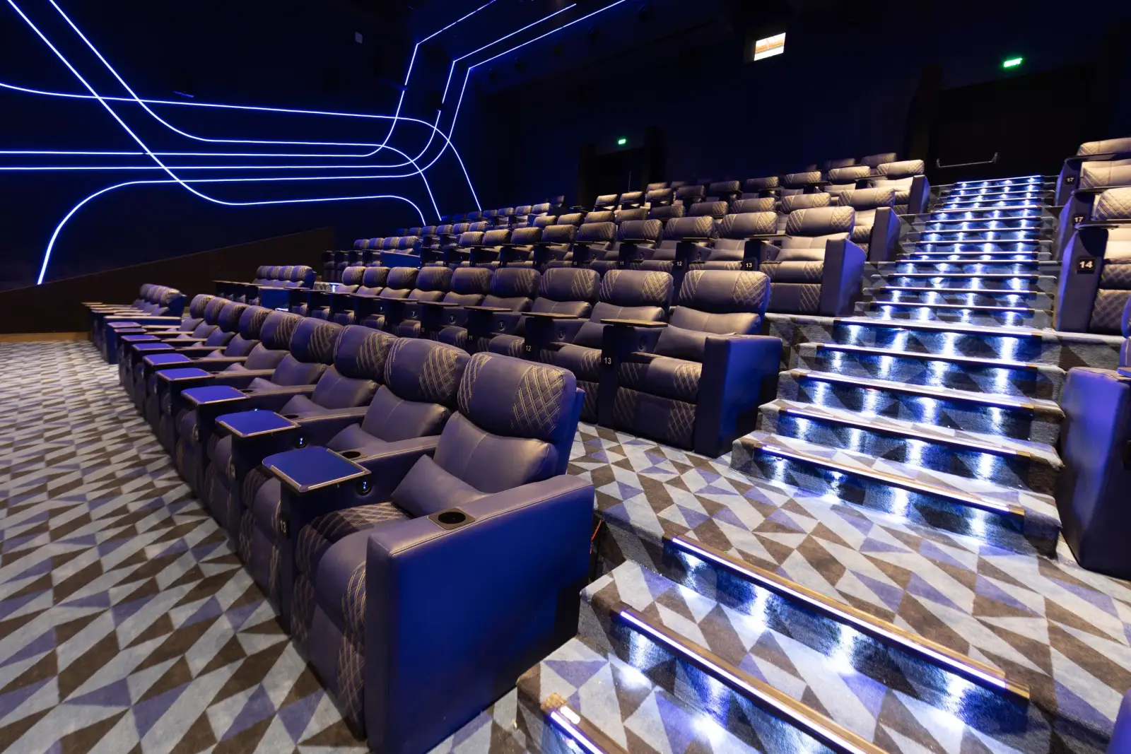 Premium recliner seating in a 1 Cinemas auditorium